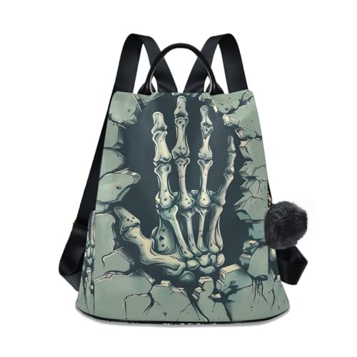 Sac à dos coloré pour femme GAIREG avec poche zippée antivol et pompon élégant