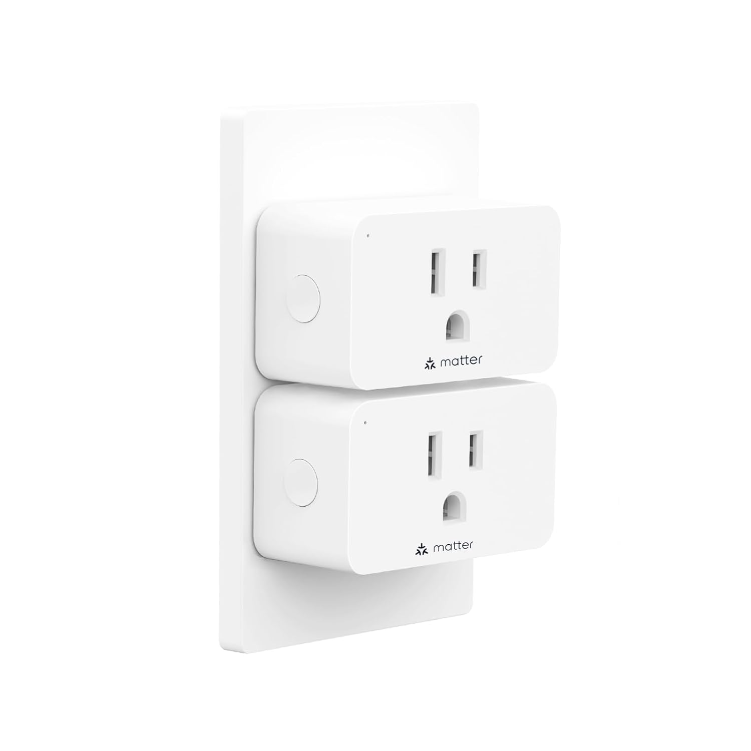 Minoston Matter Smart Plug Compatible with Alexa Google Home Apple Home SmartThings Siri Smart Outlet 15A Max APP