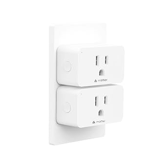 Minoston Matter Smart Plug Compatible with Google Home and Alexa,Protect Privacy, 2.4G Wi-Fi Only, WhiteMP25M