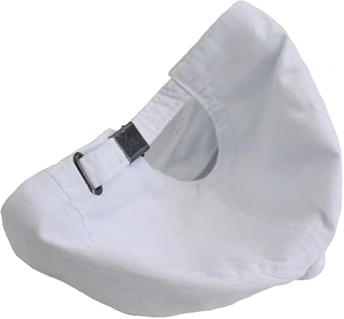 Boné Liso Branco Adulto Aba Curva Branco Chapéu Baseball Ajustável