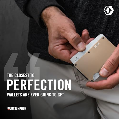 Image of Ridge Wallets - Slim Minimalist Front Pocket Wallet for Men, RFID Card Holder, Mojave Tan, Hex Ridge