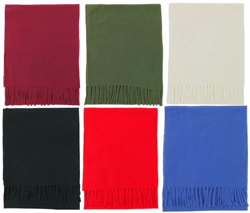 ToBeInStyle Unisex Pack of 6 Warm Fleece Winter Scarves4