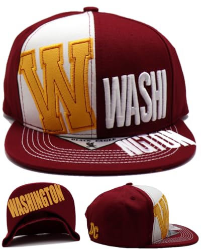 Washington New Basic Leader City W Block Burgundy Gold Era Snapback Hat Cap miniatura 1