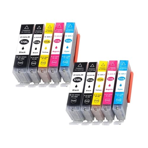 Cartouches encre PGI-570 CLI-571 compatibles imprimante Canon MG5750 MG6850 TS5050 TS6050