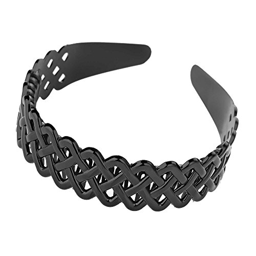 GIZZY Serre-tête treillis avec peigne intégré. -  Noir - Taille unique