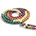 8mm Multiple Color Wood Beads Tibetan Buddhist Prayer Mala Necklace