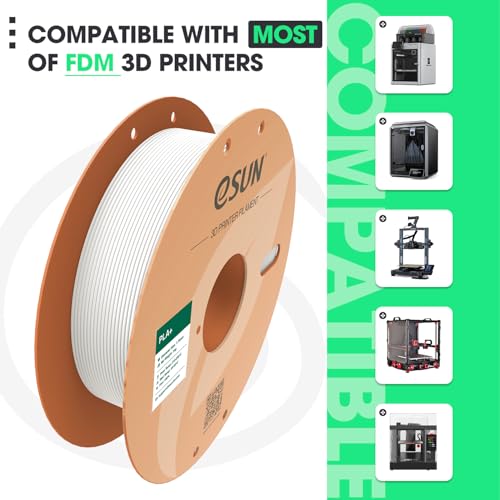 Image of eSUN PLA+ Filament 1.75mm, 3D Printer Filament 2 * 1kg Cardboard Spool(2.2lbs) 3D Printing Filament, Fits for Most FDM 3D Printers(Fire Engine Red+Grey)