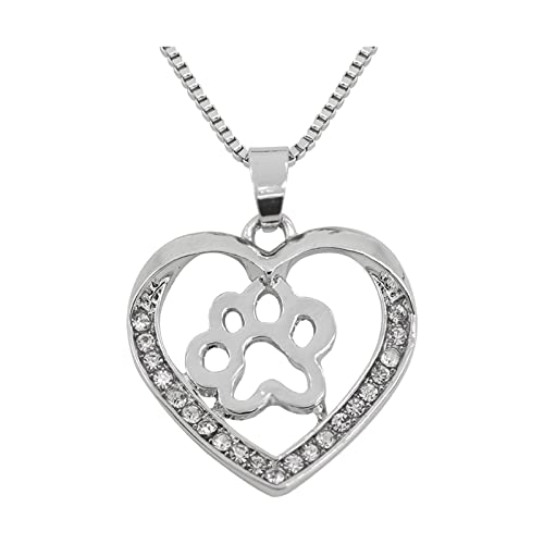 Collier pour femmes QHQQXN pendentif chien creux en acier costume de mode