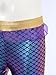 Yartina Kids Girls Mermaid Role Play Bottoms Mesh Waist Ruffle Flared Pants Metallic Fish Scales Print Pants Purple 14 Years