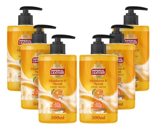 Imperial Leather Refreshing Hand Wash, Mandarin & Neroli, Antibacterial, Signature Oil Blend, Gentle Skin Care, Bulk Buy, Pack of 6 x 500ml