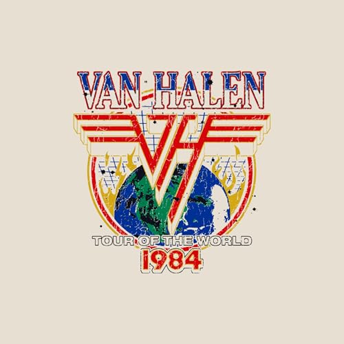 Van Halen 1984 World Tour Adult Short Sleeve T Shirt American Rock 80s Music Vintage Style Graphic Tees2