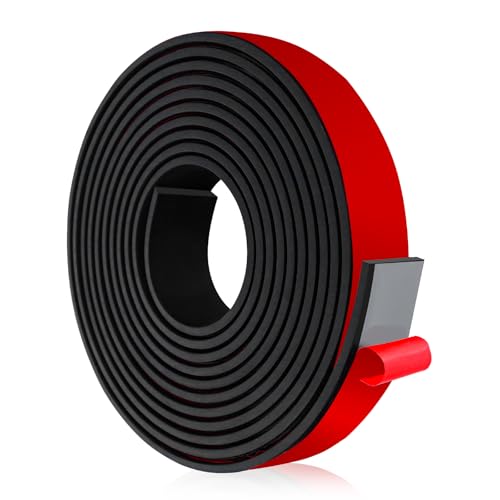 Tira de goma flexible rollo de caucho 3m×25mm×1,5mm plancha goma antivibración tira de neopreno para protección contra impactos (adhesivo)