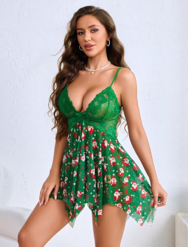 Image of Avidlove Lingerie for Women Lace Babydoll Sleepwear Boudoir Outfits Plus Size Langeray XS-5XL