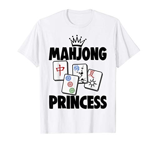 Funny Mahjong Princess Tee Shirts Women Game Lovers Gifts t-shirt, Branco, S
