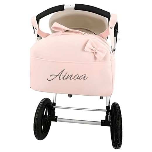 Danielstore Bolso Carrito Bebe Polipiel Personalizado con Nombre Bordado + regalo de un babero