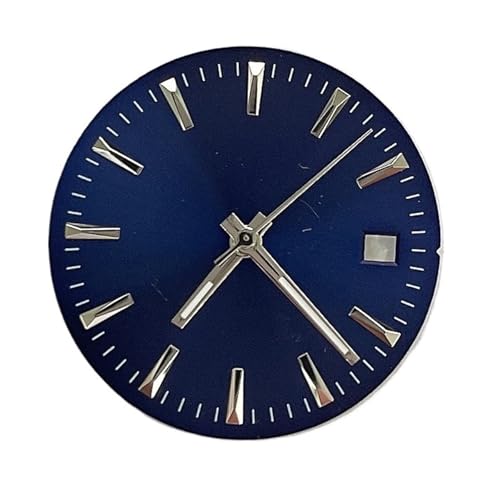 WCC00816 28.5mm �X�g���C�v�T���o�[�X�g�V���v���E�H�b�`�_�C�����ƃO���[������j�Z�b�g NH35 4R36 7S���[�u�����g�p�����E�H�b�`�A�N�Z�T���[(Blue and 1230hands)