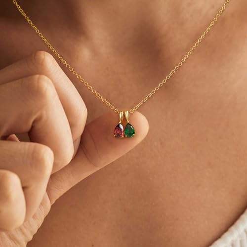 JSJOY Emerald Necklaces for Women February Birthstone Necklace Amethyst Necklace May Birthday Gifts for Women Mothers Day Necklaces for Mom by JSJOY - Used condition - Image 6