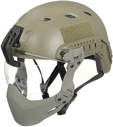 Rail Mounted Lower Face Shield for Tactical Helmets