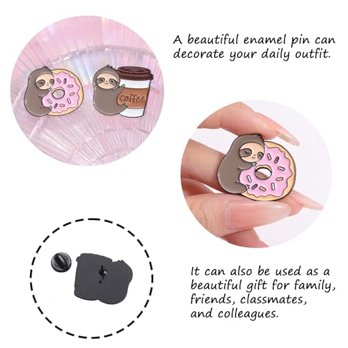 Image of Cute Cat Coffee Brooch,Funny Coffee Cup Enamel Pin, Cartoon Brooch, Lapel Pin, Enamel Badge, Cool Pin, Backpack Pin, Suitable For Daily Clothes, Bags And Hats Decoration, Gift Party