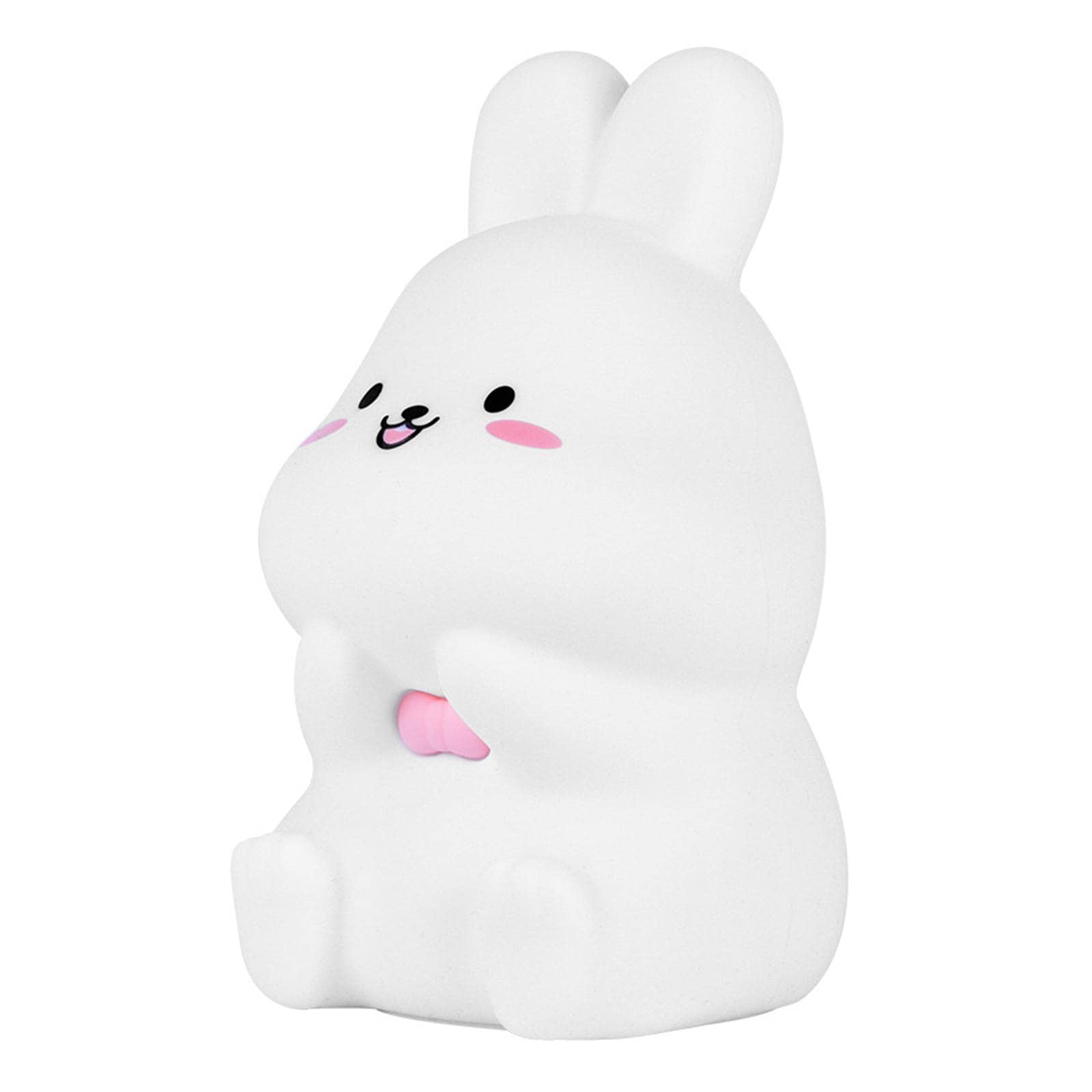 predolo Linda lámpara de luz de Noche para bebé, lámpara para niños, atenuador de Color de Conejo, lámpara Recargable de Silicona Suave para Regalo de