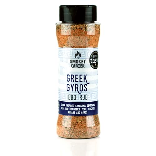 Greek Gyros BBQ Rub Shaker | The Smokey Carter | Create that authentic Greek street food at home | Gyro shawarma seasoning for kebabs and rotisserie