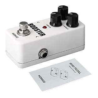 DEPTH knob controls the intensity of the vibrato effect Built-in two-band EQ control high and low frequency separately Enclosure is aluminum alloy for shell, and portable Increase the volume without colored sound, premium and Rubber pads on the backs...