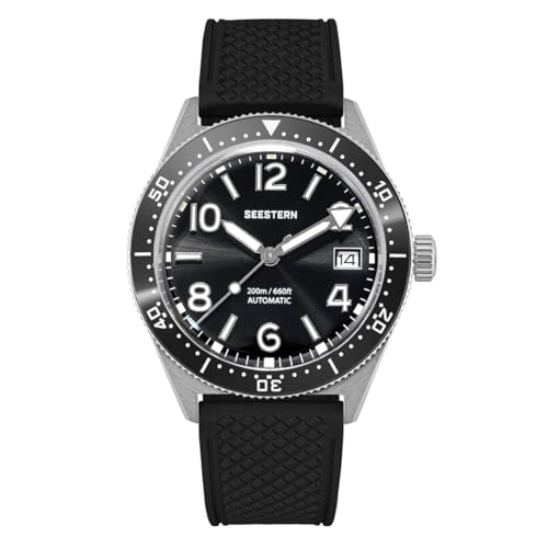 Seestern S434-2 montre mécanique avec verre saphir inrayable en acier