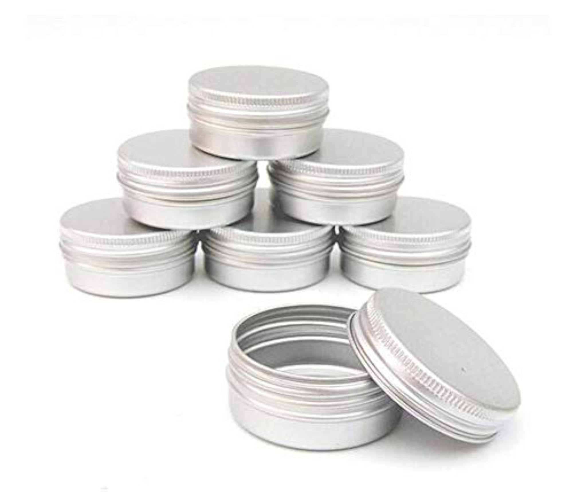 30ml Aluminum Tin Jars with Round Pot Screw Cap Lid, Perfect for Storage