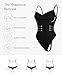 Popilush Corset Tops for Women Tummy Control Cowl Neck Thong Shapewear Bodysuits Concert Outfits Black