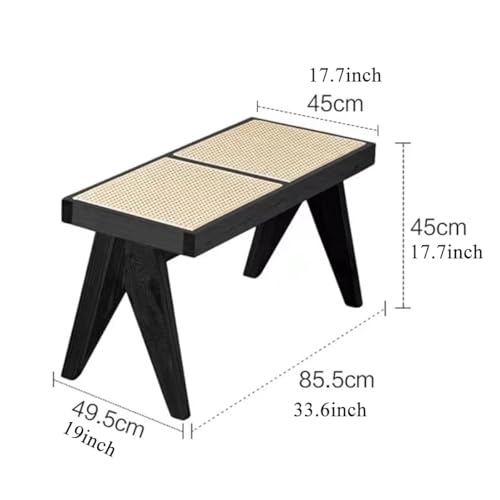 Banco de madera robusta y diseño minimalista para sofá de salón 3