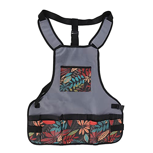 lyrlody Gartenschürze aus Oxford-Stoff, Gartenschürze mit Taschen für Gartengeräte, Verstellbare und Langlebige Multifunktions-Arbeitsschürze für Damen und Herren Im Garten