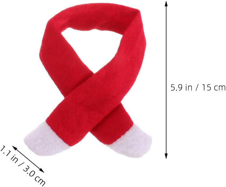 Alipis 10 Sets Wine Bottle Cover Hat Christmas Non-Woven Snowman Scarf Decorative Mini Santa Hat For Xmas Party Favors Dinner Table Decorations Home Supplies