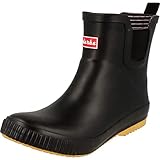 Profilsohle derbe Damen Gummistiefel schwarz 42