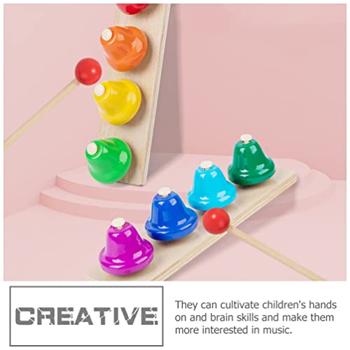 Milisten 1 Set Of Desk Bells Hand Bells 8-Notes Music Bells Percussion Instrument Musical Teaching #TOP1