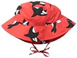 i play. Baby Bucket Sun Protection Hat, Red Killer Whale, 0-6 Months