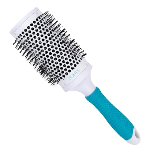 Image of ROOTS Professional Barrel Hair Brush | For Blow Drying & Volumizing | With Ceramic Barrel, Nylon Bristle & RubberGrip Handle | For Women's Wavy & Curly Hair | Length - 10.7 Inch, Model No - PEC58
