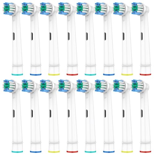 HSYTEK 16er Aufsteckbürsten Kompatibel mit OralB Zahnbürste Elektrische, Aufsätze für OralB Pro 2, Vitality 100, Genius X… – Ansicht 1