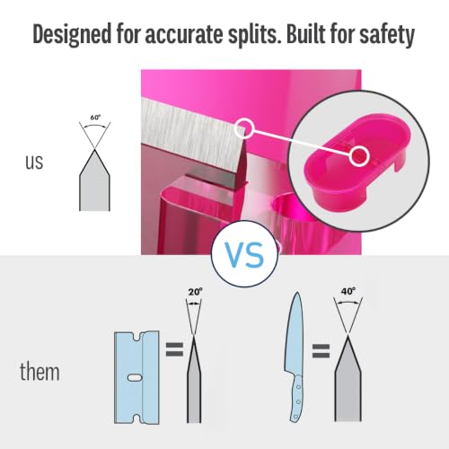 Image of EQUADOSE Precision Pill Splitter with Centering Guide, Dual Stainless-Steel Blades for Small & Large Tablets, Accurate Halves & Quarters for Medication, Vitamins and Pet Pills, Pink