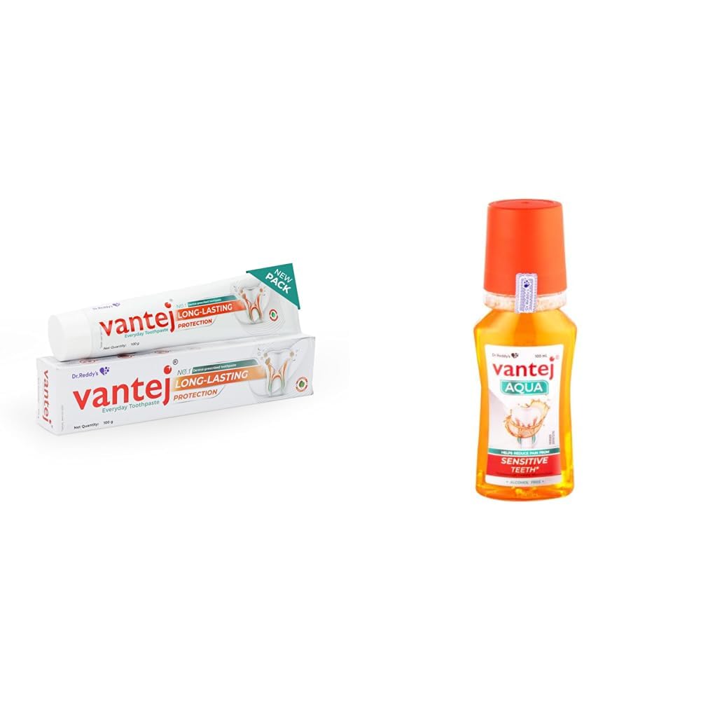 Vantej Sensitivity Protection Toothpaste 100 gms and Aqua mouthwash, Advanced Protection for Sensitive teeth - Rapid sensitivity pain relief in 3 days-image-7