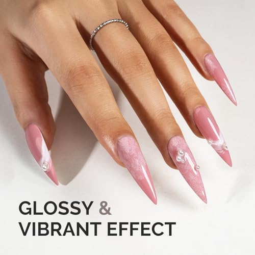 Image of MelodySusie Pink Gel Polish,0.5fl oz Baby Pink Soak Off UV LED Nude Pink Gel Polish Gift for Women Nail Art Manicure Salon DIY Nail Design Decoration at Home-1758
