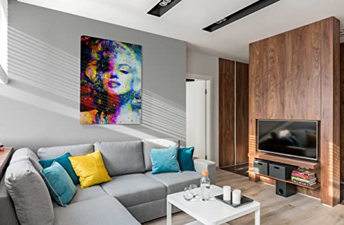 Spiritualhands - Marilyn Monroe Wall Art Canvas & Poster, Trendy Wall Decor, Girly Makeup Room Decor, Framed Vintage Wall Art , Vogue Poster, Art & Room Posters, Chanel Pictures Wall Decor For Bedroom (Marilyn Monroe Rainbow, 8" X 12" - Ready To Hang) #TOP1