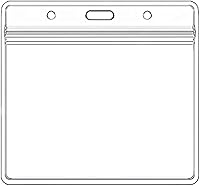 Vista 8 de Soporte grueso para tarjetas de identificación, resistente al agua, plástico transparente, PVC, bolsillo vertical resellable (vertical, 5 unidades)