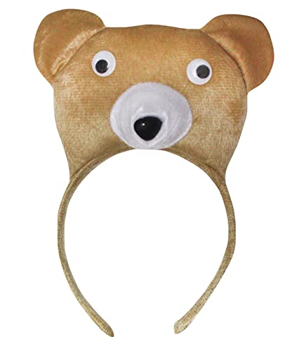 Petitebella Cutie Animal Ear Headband (Bear, One Size)
