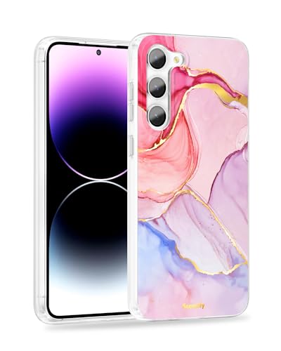 Jolie coque Samsung S23 Plus aimantée marbre cadeau idéal femmes