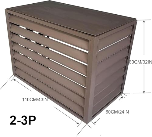 Couvercle de climatiseur mini split robuste à toit plat marron - 2