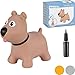 Hoppimals Tootiny, Juguete Hinchable para Saltar y Jugar para Niños Mayores de 1 año, Perro MARRÓN, Bomba Incluida en Nuestra Caja Regalo. Juguete Duradero Incentivar y Ayudar a Andar.