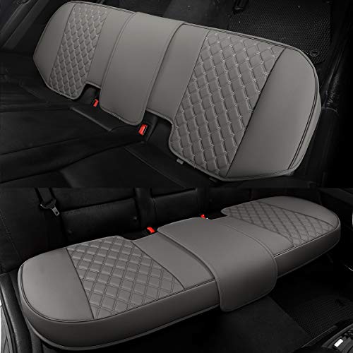 Black Panther Luxury Faux Leather Car Seat Cover Set - 2 Front Bottom Seat Covers and 1 Rear Bottom Seat Cover, Black (Diamond Pattern)