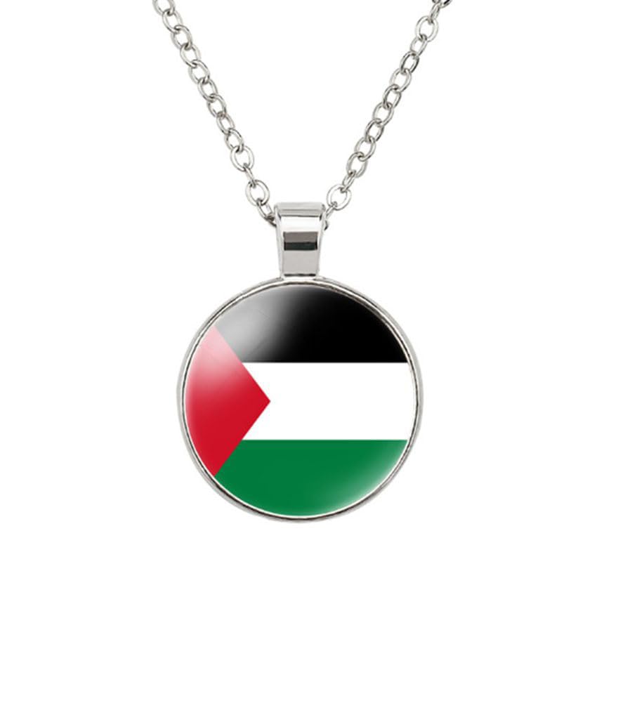 EnigmaGlowWorld Most Countries Flag Zinc Alloy Necklace Pendant Necklace for Men Women