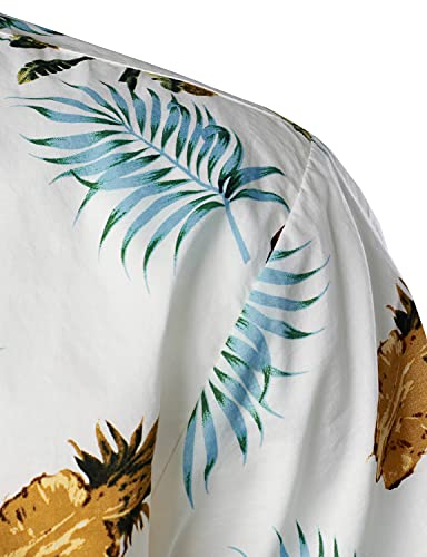 JOGAL Camicia hawaiana a maniche corte con bottoni...