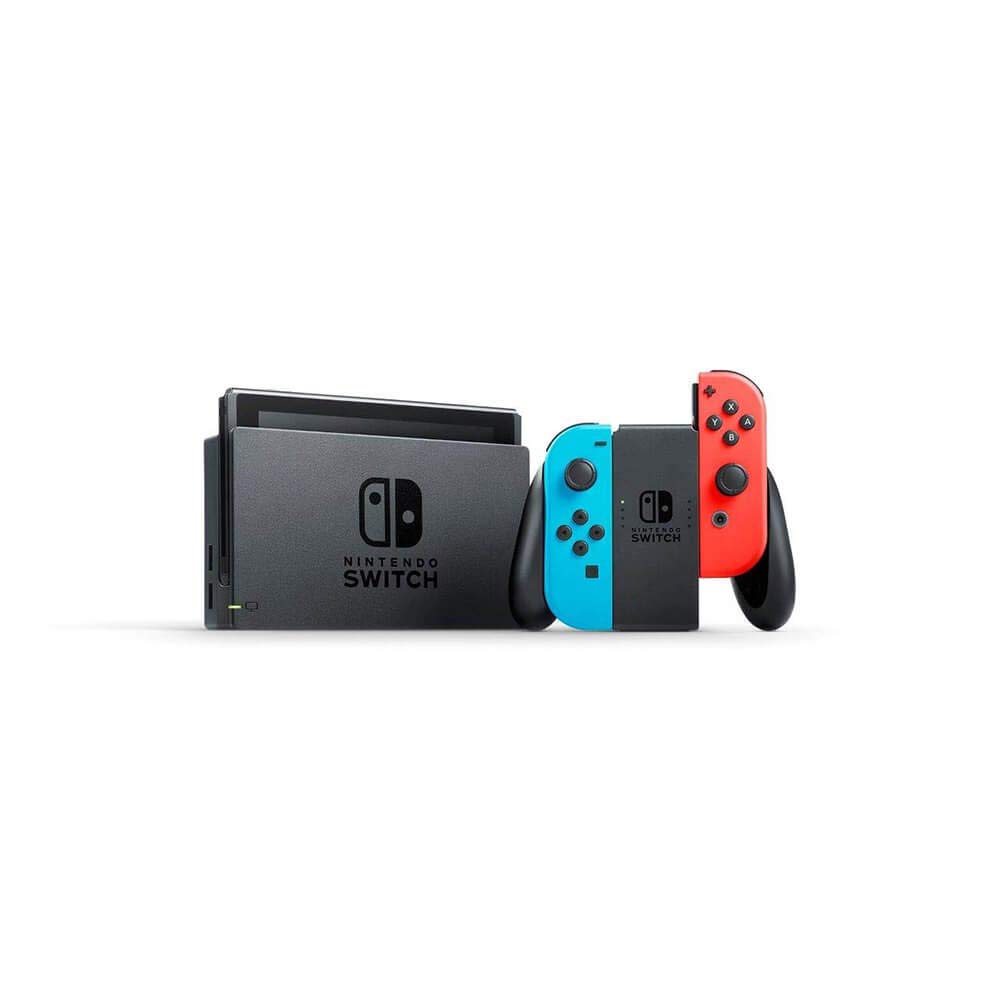 Nintendo Switch w/Neon Blue & Neon Red Joy-Con + Mario Kart 8